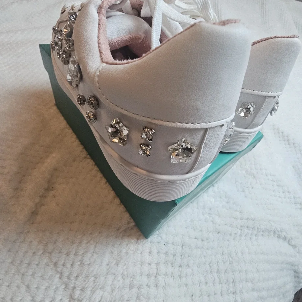 Lauren Lorraine - Pam-Y - Women's Ivory Sneakers - Size 5- Embellished‎